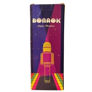Bonaok Wireless Bluetooth Karaoke Microphone 3-in-1 Rechargeable Portable NWB